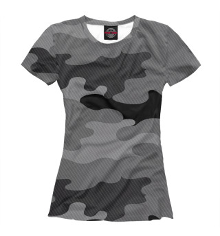 Женская футболка camouflage gray