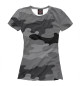 Женская футболка camouflage gray