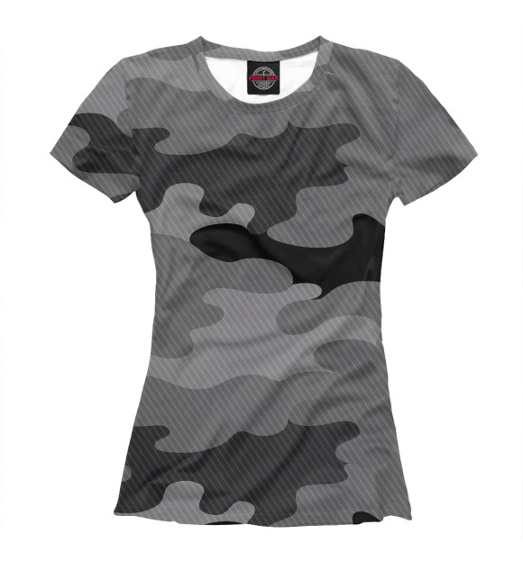 Футболка для девочек с изображением camouflage gray цвета Белый