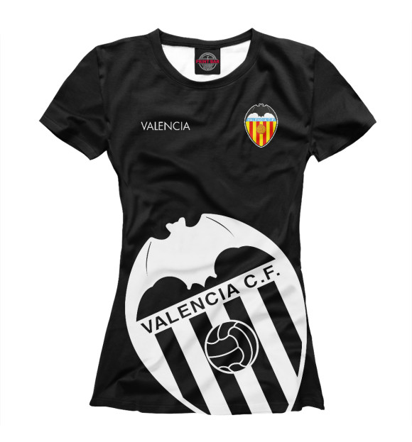 Футболка для девочек с изображением Valencia цвета Белый