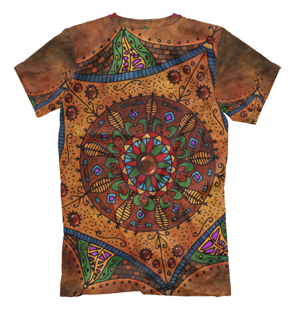 Мужская футболка с изображением Узор цвета Белый