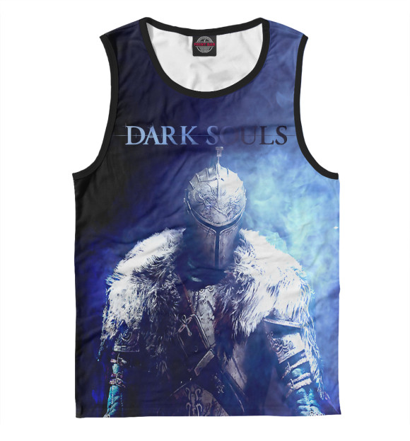 Мужская майка с притом Dark Souls цвета Белый Мужская майка с изображением Dark Souls цвета Белый