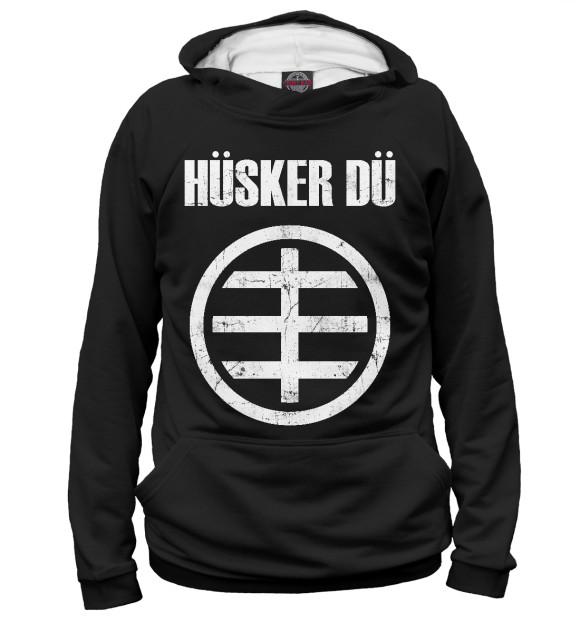 Женское худи с изображением Husker Du цвета Белый