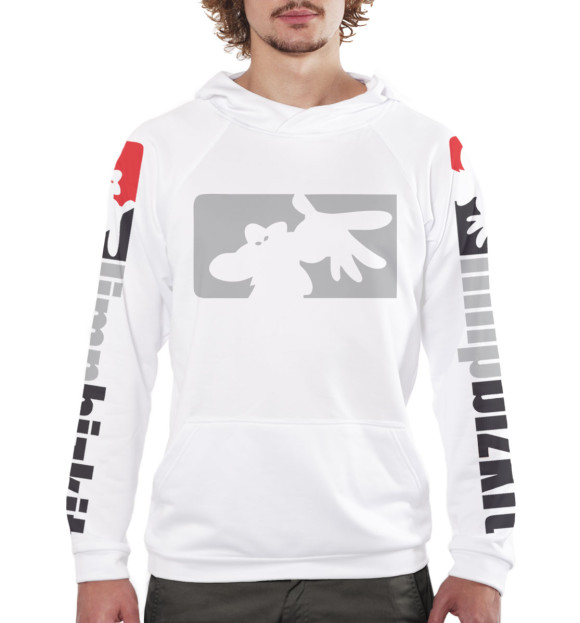 Мужское худи с изображением Limp Bizkit цвета Белый