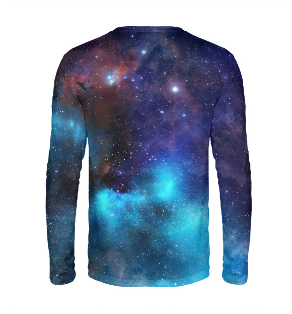 Мужской лонгслив с изображением Звездный путь цвета Белый