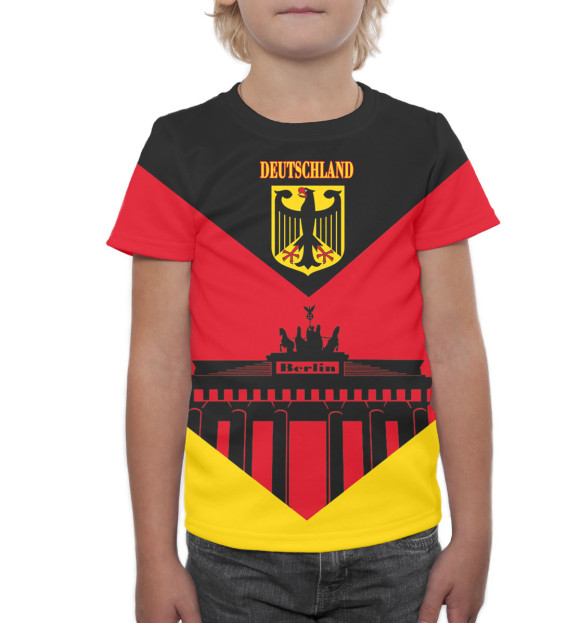Футболка для мальчиков с изображением Берлин цвета Белый