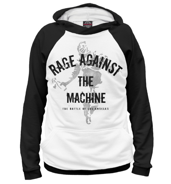 Худи для девочки с изображением Rage Against the Machine цвета Белый