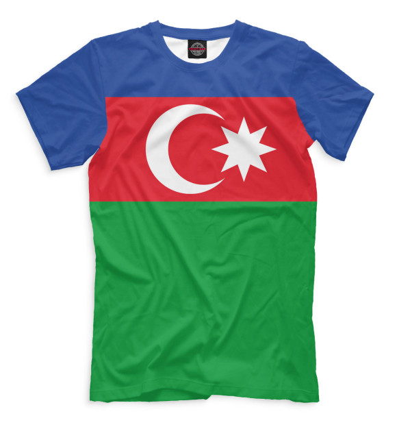Футболка для мальчиков с изображением Азербайджан цвета Зеленый