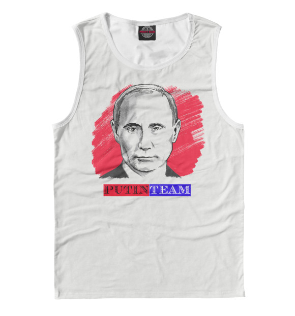 Майка для мальчика с изображением Команда Путина цвета Белый