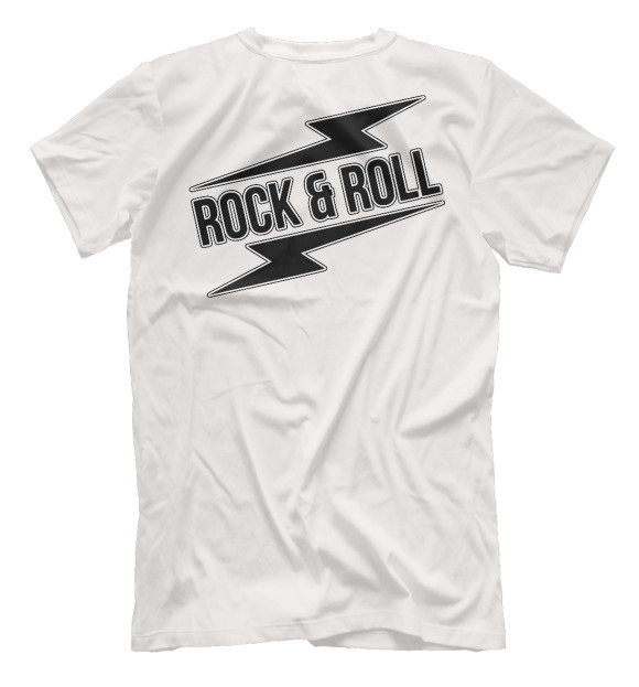 Мужская футболка с изображением Рок-н-ролл цвета Белый