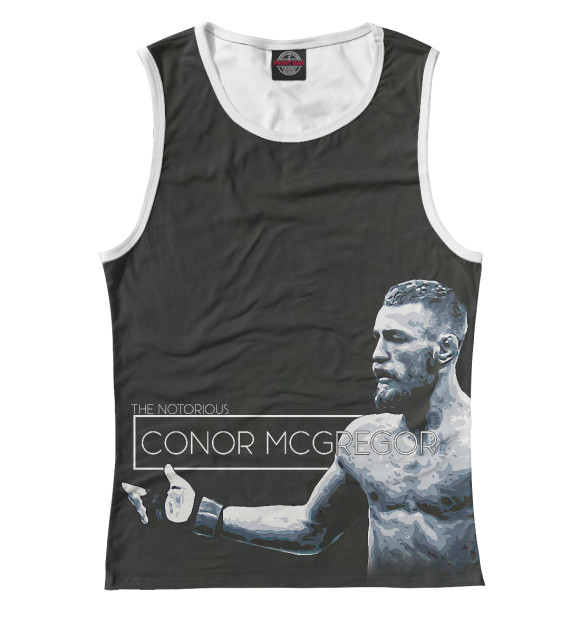 Майка для девочки с изображением Conor McGregor - The Notorious цвета Белый