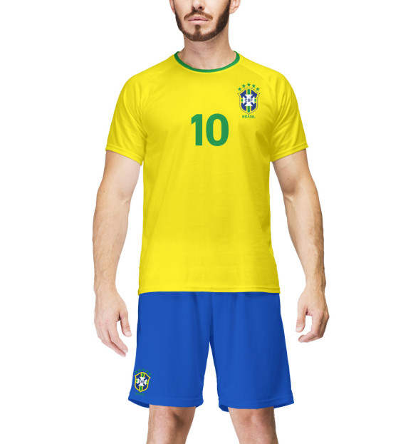 Комплект с изображением Сборная Бразилии – Неймар цвета Молочно-белый