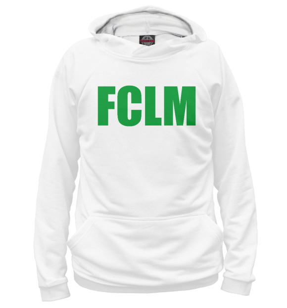 Женское худи с изображением FCLM цвета Белый