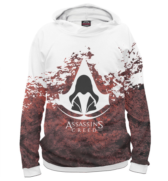 Мужское худи с изображением Assasin's creed цвета Белый