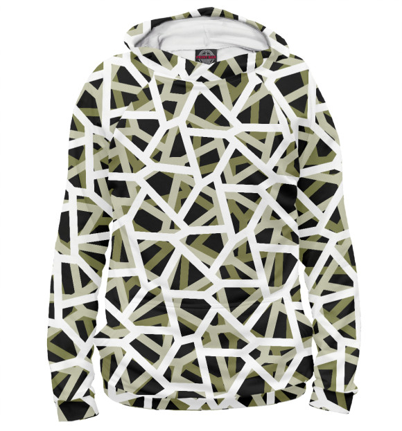 Женское худи с изображением Anti Empty Olive Camo цвета Белый