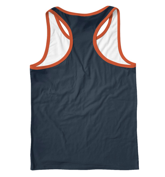 Мужская майка-борцовка с изображением Хитрая лисичка цвета Белый