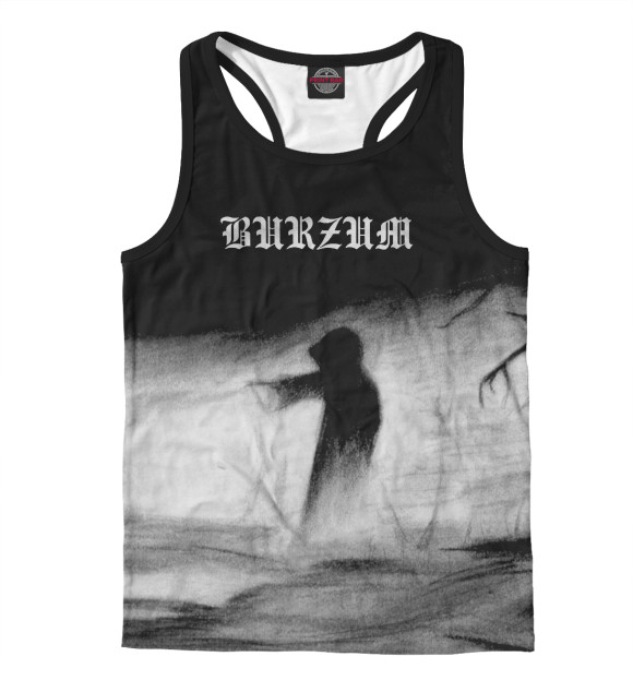 Мужская майка-борцовка с изображением Burzum цвета Белый