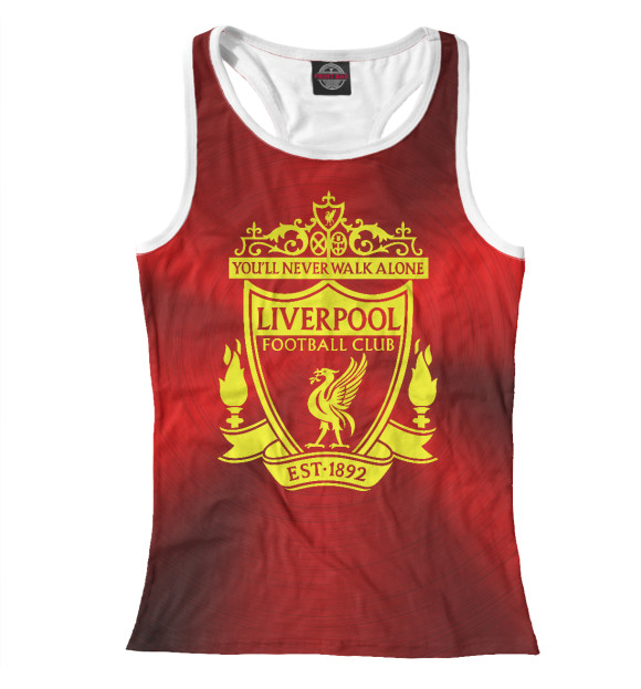 Женская майка-борцовка с изображением Liverpool цвета Белый