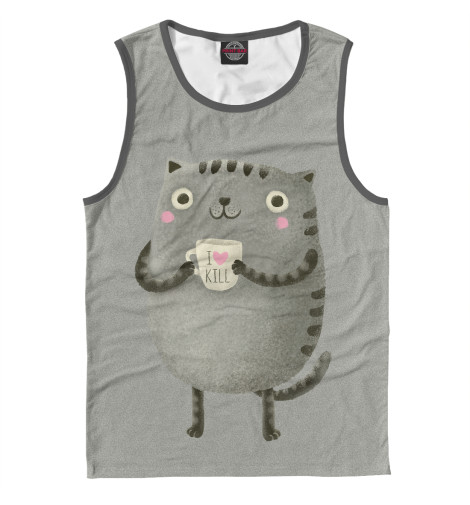 

Майки Print Bar, Белый, Cat Love Kill