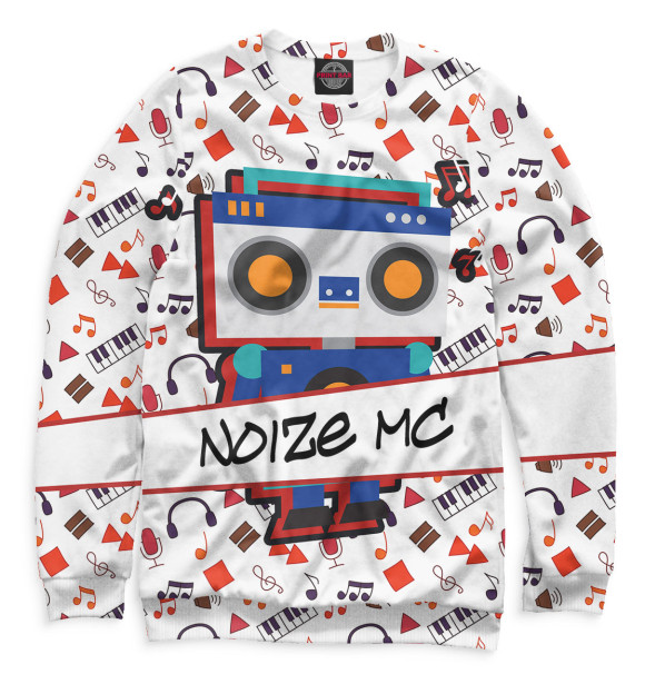 Свитшот для девочек с изображением Noize MC цвета Белый