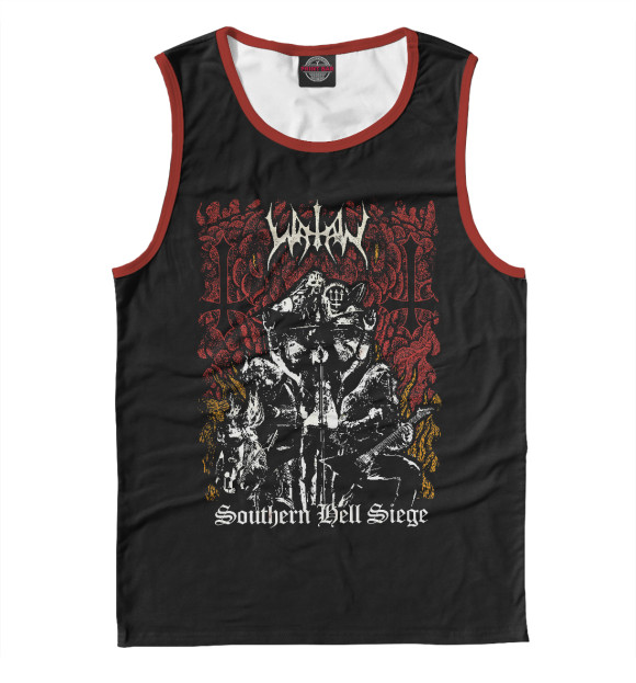 Майка для мальчика с притом Watain цвета Белый Майка для мальчика с изображением Watain цвета Белый
