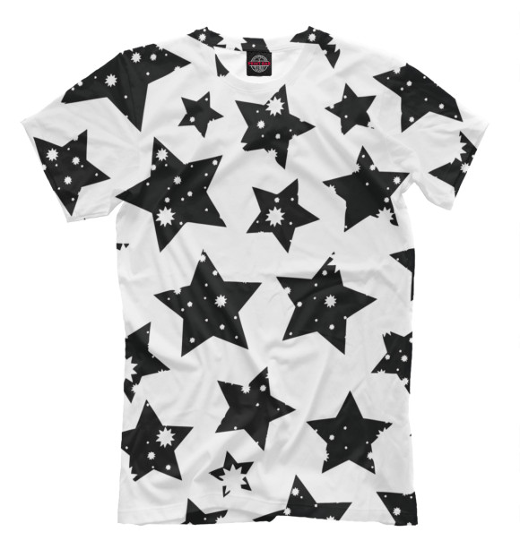 Мужская футболка с изображением Звездочки цвета Молочно-белый