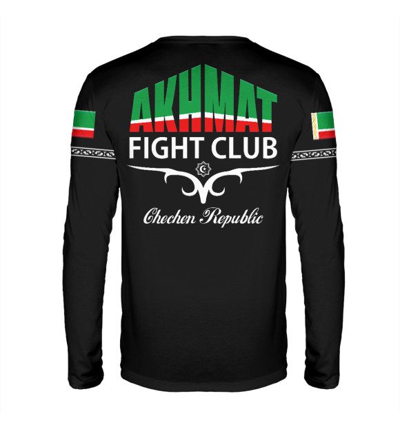 Мужской лонгслив с изображением Akhmat Fight Club цвета Белый