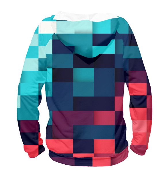 Женское худи с изображением Pixel color цвета Белый
