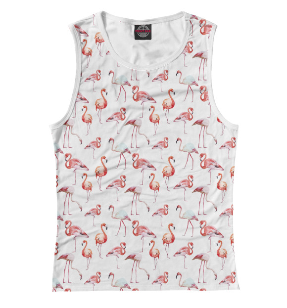 Майка для девочки с изображением Flamingo Land цвета Белый