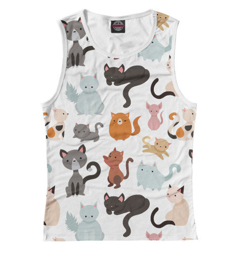 

Майки Print Bar, Белый, Коты и кошки