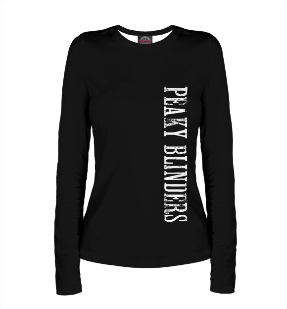 Женский лонгслив с изображением Острые козырьки цвета Белый