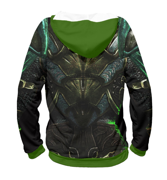 Мужское худи с притом Glass armor цвета Белый Мужское худи с изображением Glass armor цвета Белый