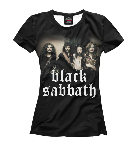Женская футболка с изображением Black Sabbath & Ozzy Osbourne цвета Белый