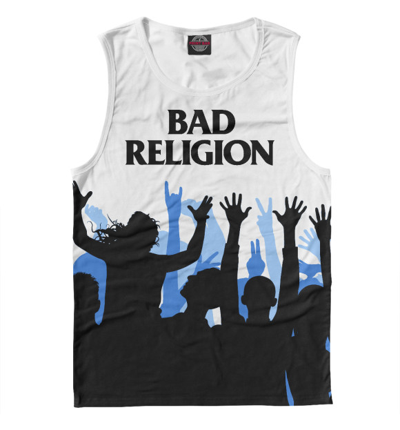 Мужская майка с изображением Bad Religion цвета Белый