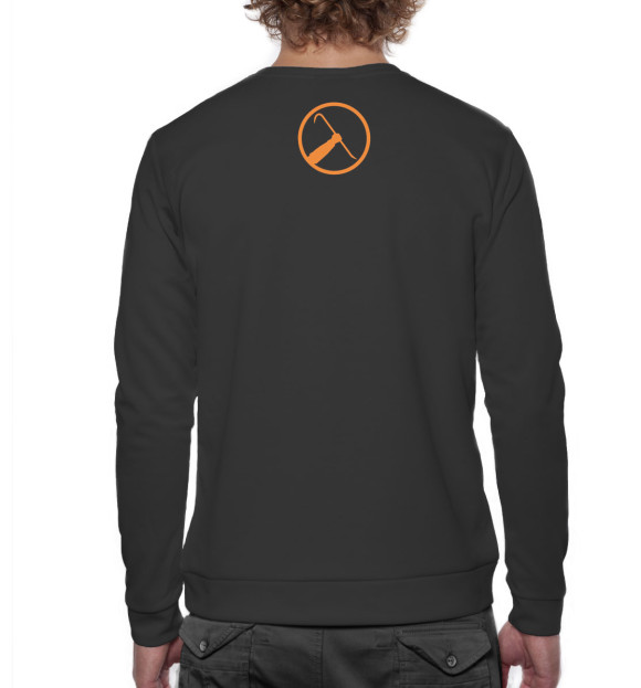 Мужской свитшот с изображением Лямбда цвета Белый