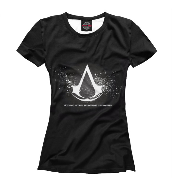 Женская футболка с изображением Assassin's Creed цвета Белый