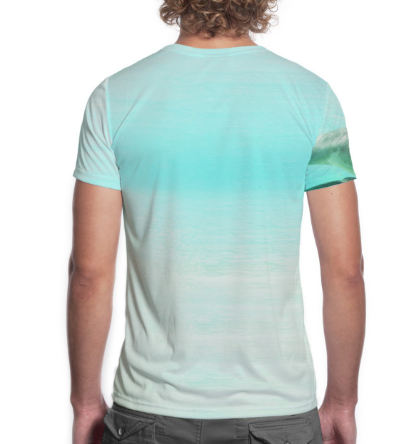 Мужская футболка с изображением Дельфины цвета Белый
