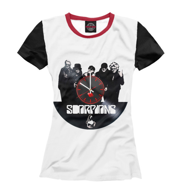 Футболка для девочек с изображением scorpions цвета Белый