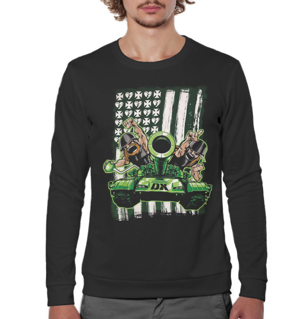 Мужской свитшот с изображением DX цвета Белый