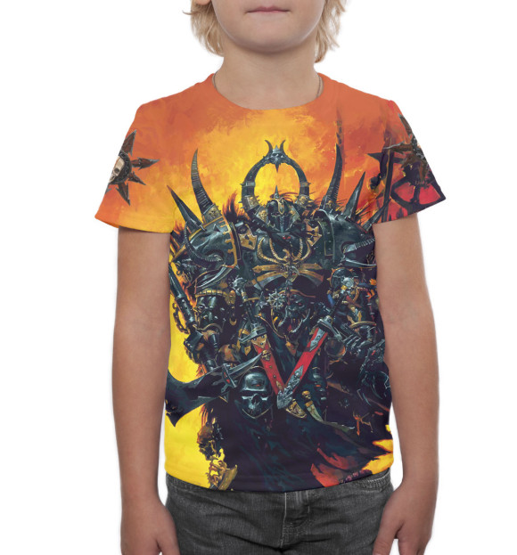 Футболка для мальчиков с изображением Warhammer цвета Белый