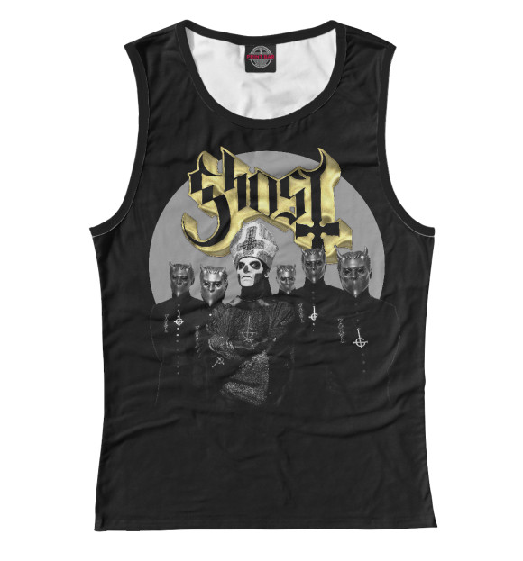 Майка для девочки с изображением Ghost цвета Белый
