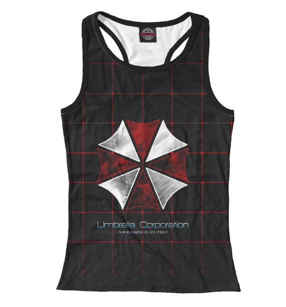 Женская майка-борцовка с изображением Umbrella Corporation цвета Белый