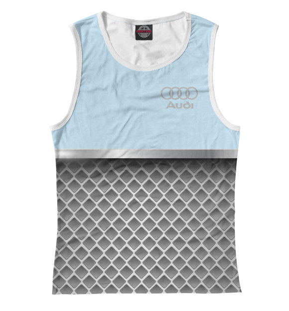 Майка для девочки с изображением AUDI цвета Белый