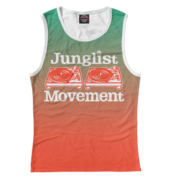 Майка для девочки с изображением Junglist movement цвета Белый