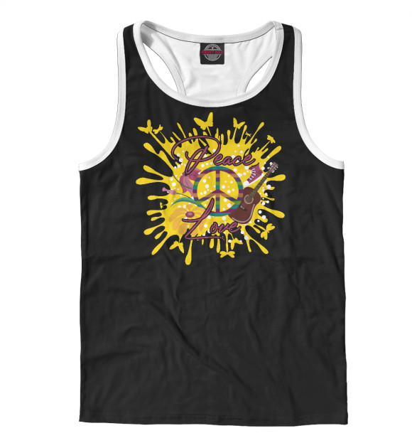 Мужская майка-борцовка с притом Хипстерская цвета Белый Мужская майка-борцовка с изображением Хипстерская цвета Белый