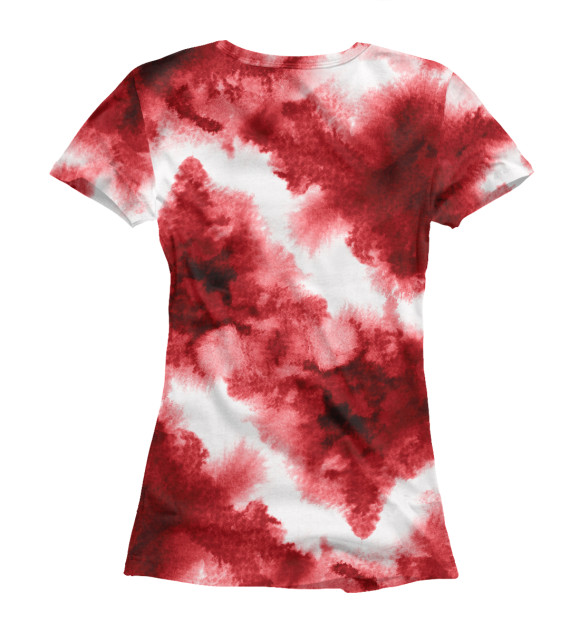 Женская футболка с изображением Красные пятна цвета Белый