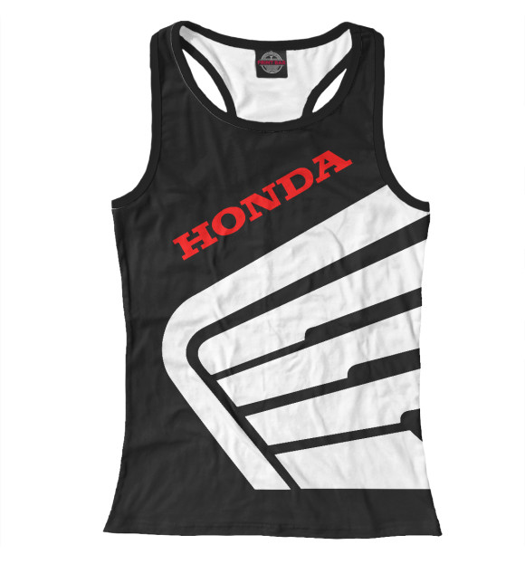 Женская майка-борцовка с изображением Honda цвета Р‘РµР»С‹Р№