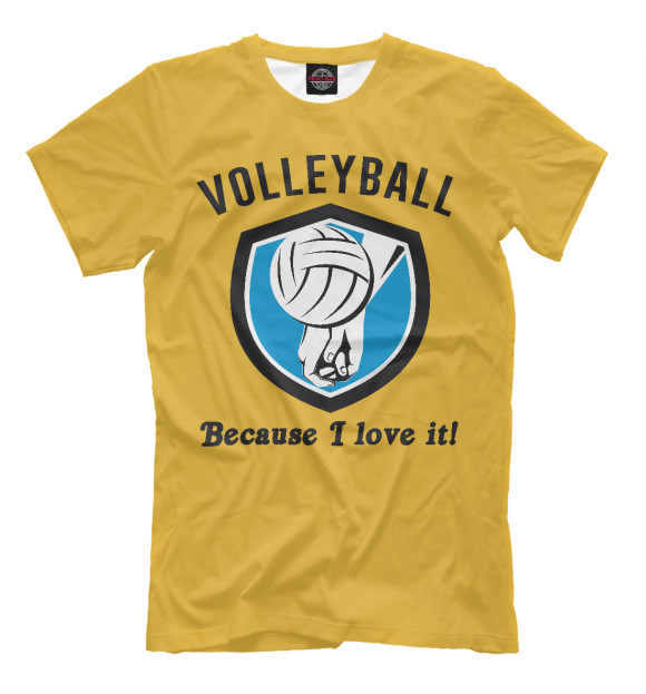 Мужская футболка с изображением Волейбол цвета Хаки