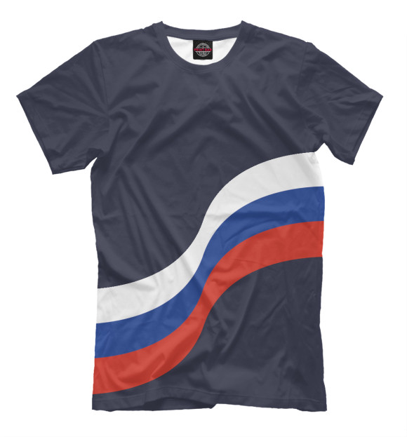 Футболка для мальчиков с изображением Tricolour Line цвета Белый