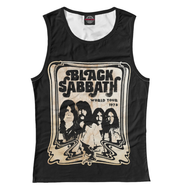Майка для девочки с изображением Black Sabbath цвета Белый